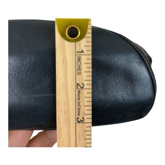 Sharif Exotic Leather Crossbody Handbag Reptile Bag Made in USA Navy Blue - Picture 4 of 14